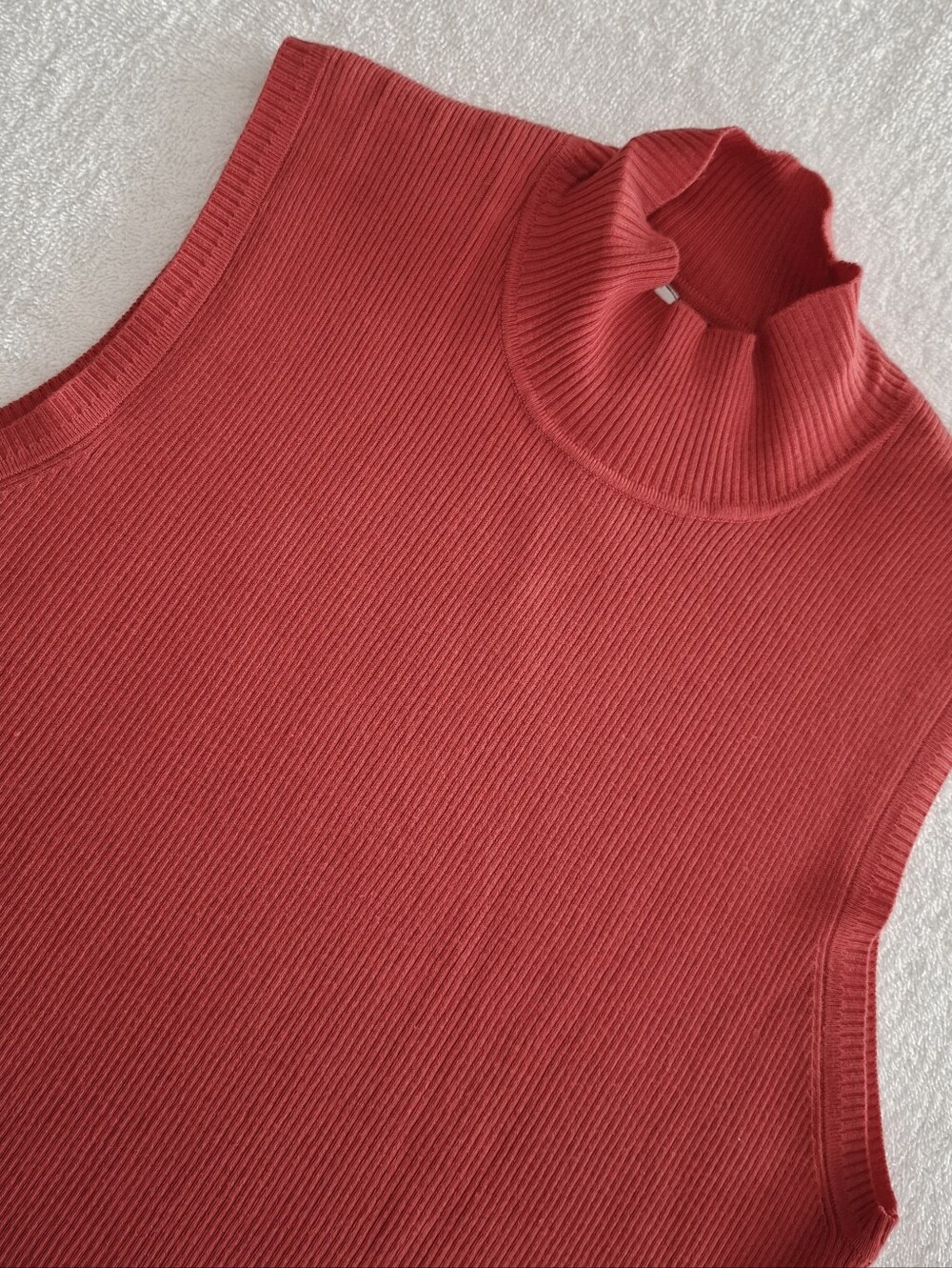 Jones Wear Studio Women's Mock Neck Sleeveless Sweater Tank Sz XL Red New W/Tags